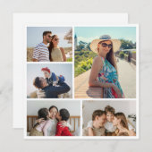 Creëer Uw eigen 5 Foto Collage Flat Kaart (Voorkant / Achterkant)