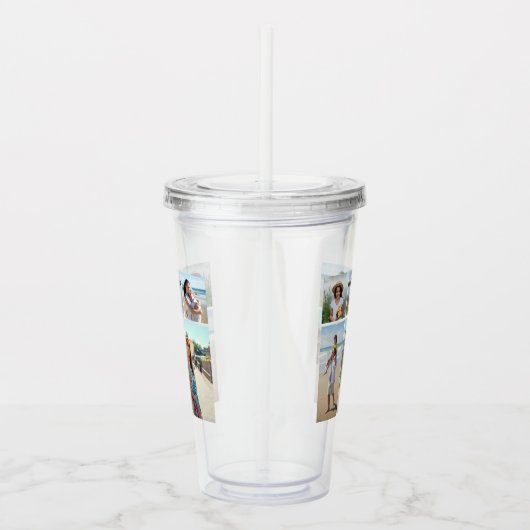Creëer Uw eigen 5 Fotocollage Acryl Drinkbeker (Rechts)