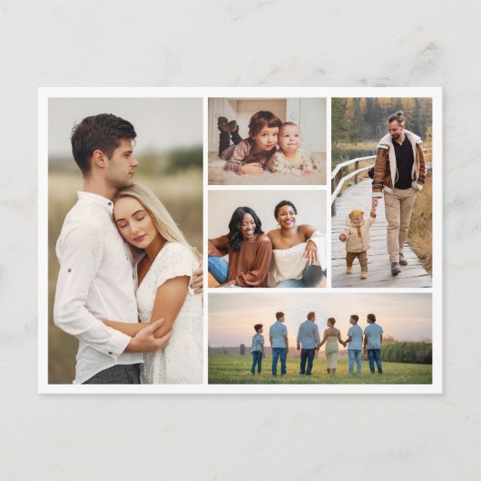 Creëer Uw eigen 5 Fotocollage Briefkaart (Voorkant)
