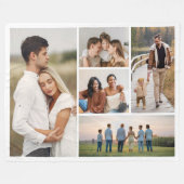 Creëer Uw eigen 5 Fotocollage Fleece Deken (Voorkant (Horizontaal))