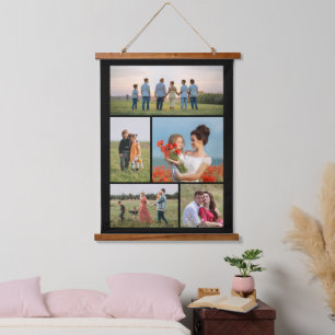 Creëer Uw eigen 5 Fotocollage Hangend Wandkleed