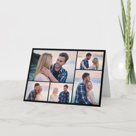 Creëer Uw eigen 5 Fotocollage Kaart (Voorkant)