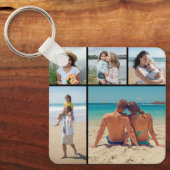 Creëer Uw eigen 5 Fotocollage Sleutelhanger (Voorkant)