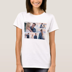 Creëer Uw eigen 5 Fotocollage T-shirt