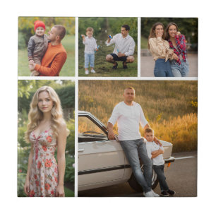 Creëer Uw eigen 5 Fotocollage Tegeltje