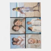Creëer Uw eigen 5 Fotocollage Theedoek (Verticaal)