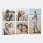 Creëer Uw eigen 5 Fotocollage Theedoek (Horizontaal)