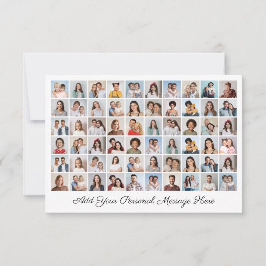Creëer Uw eigen 60 fotocollage Uw groet toevoegen Kaart (Voorkant)