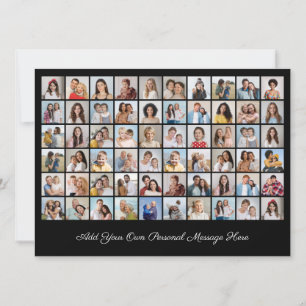 Creëer Uw eigen 60 fotocollage Uw groet toevoegen Kaart