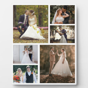 Creëer Uw eigen 6 foto bruiloft collage Fotoplaat