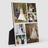 Creëer Uw eigen 6 foto bruiloft collage Fotoplaat (Zijkant)