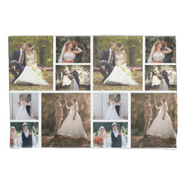 Creëer Uw eigen 6 foto bruiloft collage Kussensloop