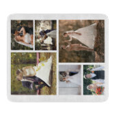 Creëer Uw eigen 6 foto bruiloft collage Snijplank (Voorkant)