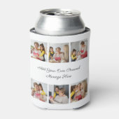 Creëer Uw eigen 6 Fotocollage Voeg uw groet toe Blikjeskoeler (Blikje Voorkant)