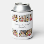 Creëer Uw eigen 6 Fotocollage Voeg uw groet toe Blikjeskoeler (Blikje Achterkant)