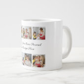 Creëer Uw eigen 6 Fotocollage Voeg uw groet toe Extra Grote Beker (Voorkant rechts)