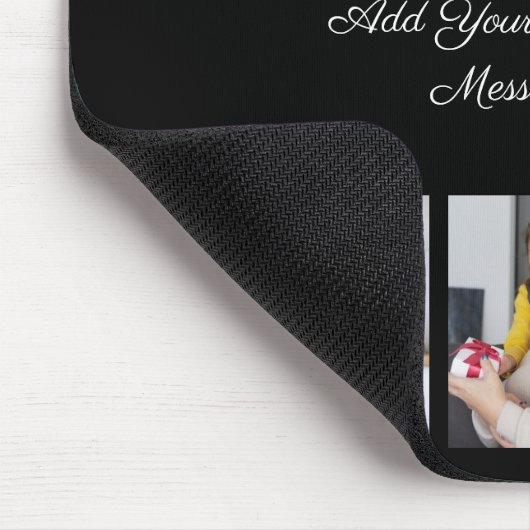 Creëer Uw eigen 6 Fotocollage Voeg uw groet toe Muismat (Hoek)