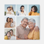 Creëer Uw eigen 6 Kleur voor fotocollage Editable Magneet (Voorkant)
