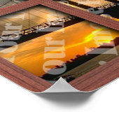 Creëer Uw eigen 6-puit rood hout Lijst Poster (Hoek)