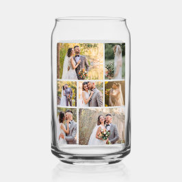 Creëer Uw eigen 7 foto bruiloft collage Blikvorm Glas