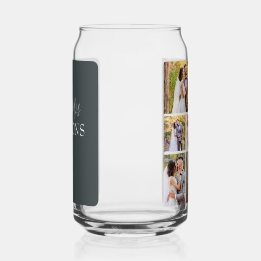 Creëer Uw eigen 7 foto bruiloft collage Blikvorm Glas (Rechts)