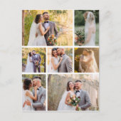 Creëer Uw eigen 7 foto bruiloft collage Briefkaart (Voorkant)