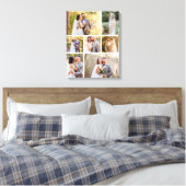 Creëer Uw eigen 7 foto bruiloft collage Canvas Afdruk (Insitu (Slaapkamer))