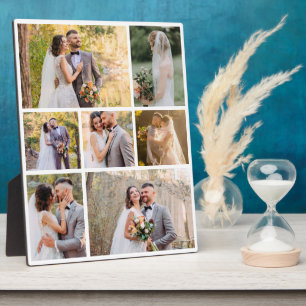Creëer Uw eigen 7 foto bruiloft collage Fotoplaat