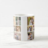 Creëer Uw eigen 7 foto bruiloft collage Koffiemok (Center)