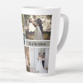 Creëer Uw eigen 7-foto bruiloft collage Latte Mok (Rechterhoek)