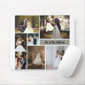 Creëer Uw eigen 7-foto bruiloft collage Muismat (Met muis)