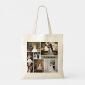 Creëer Uw eigen 7-foto bruiloft collage Tote Bag (Achterkant)