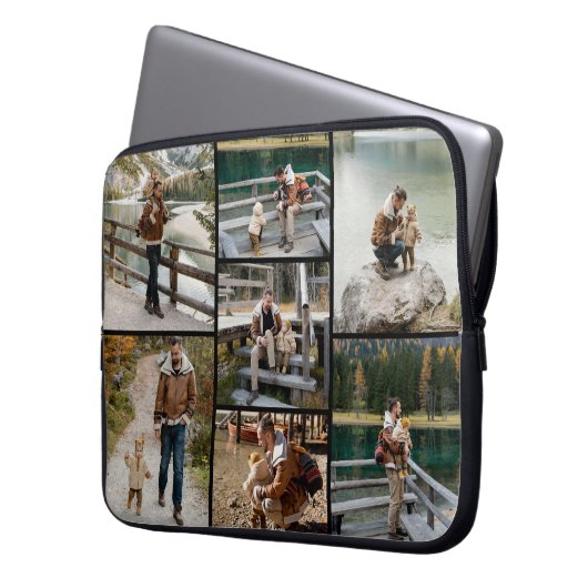 Creëer Uw eigen 7 Fotocollage Electronics Bag Laptop Sleeve (Voorkant Links)