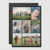 Creëer Uw eigen 7 Fotocollage Magnetische Kaart (Voorkant / Achterkant)