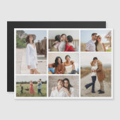 Creëer Uw eigen 7 Fotocollage Magnetische Kaart (Voorkant / Achterkant)