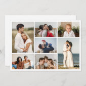 Creëer Uw eigen 7 Fotocollage Wenskaart (Voorkant / Achterkant)