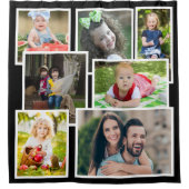 Creëer Uw eigen 7-serie Foto Collage Black Douchegordijn (Voorkant)