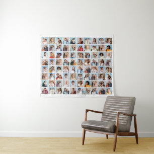Creëer Uw eigen 80-fotokleurbewerkbare bewerkbare  Wandkleed