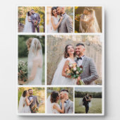 Creëer Uw eigen 8 foto bruiloft collage Fotoplaat (Voorkant)