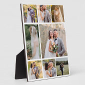 Creëer Uw eigen 8 foto bruiloft collage Fotoplaat (Zijkant)