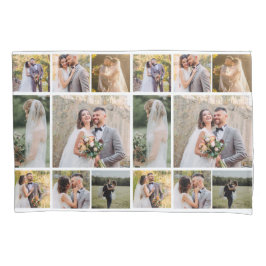 Creëer Uw eigen 8 foto bruiloft collage Kussensloop