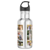 Creëer Uw eigen 8 foto bruiloft collage Waterfles (Voorkant)