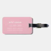Creëer Uw eigen 8 Foto Collage Aangepaste Naam Roz Bagagelabel (Achterkant horizontaal)