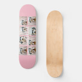 Creëer Uw eigen 8 Foto Collage Aangepaste Naam Roz Skateboard (Voorkant)