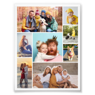 Creëer Uw eigen 8 Foto Collage Foto Uitbreiding Afdruk