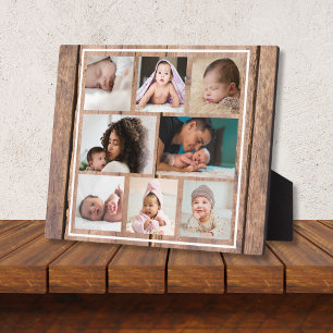 Creëer Uw Eigen 8 Foto Collage Rustiek Barnwood Fotoplaat