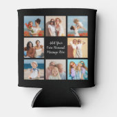 Creëer Uw eigen 8 Fotocollage Voeg uw groet toe Blikjeskoeler (Voorkant)