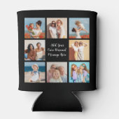 Creëer Uw eigen 8 Fotocollage Voeg uw groet toe Blikjeskoeler (Achterkant)