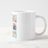 Creëer Uw eigen 8 Fotocollage Voeg uw groet toe Extra Grote Beker (Rechts)