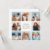 Creëer Uw eigen 8 Fotocollage Voeg uw groet toe Kaart (Voorkant / Achterkant in situ)